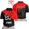 PREMIUM GIFT - CUSTOM NAME - FOX RACING - RED- POLO