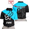 PREMIUM GIFT - CUSTOM NAME - FOX RACING - SKY BLUE - POLO
