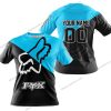 PREMIUM GIFT - CUSTOM NAME - FOX RACING - SKY BLUE - T-SHIRT