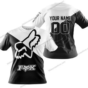 PREMIUM GIFT - CUSTOM NAME - FOX RACING - WHITE- T-SHIRT