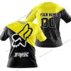 PREMIUM GIFT - CUSTOM NAME - FOX RACING - YELLOW- T-SHIRT