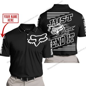 PREMIUM JUST FCKN GONNA SEND IT – CUSTOM NAME – FOX – BLACK – POLO