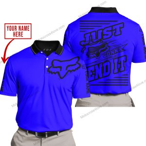 PREMIUM JUST FCKN GONNA SEND IT – CUSTOM NAME – FOX – BLUE – POLO