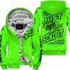 PREMIUM JUST FCKN GONNA SEND IT – CUSTOM NAME – FOX – GREEN – FLEECE ZIP HOODIE