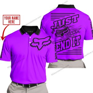 PREMIUM JUST FCKN GONNA SEND IT – CUSTOM NAME – FOX – PURPLE – POLO