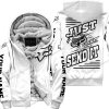 PREMIUM JUST FCKN GONNA SEND IT – CUSTOM NAME – FOX – WHITE – FLEECE ZIP HOODIE