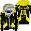 LIMITED EDITION - CUSTOM NAME ALPINESTARS - YELLOW - FLEECE ZIP HOODIE