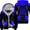 LIMITED EDITION - CUSTOM NAME FLY RACING - BLUE - FLEECE ZIP HOODIE