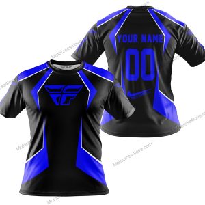 LIMITED EDITION - CUSTOM NAME FLY RACING - BLUE - T-SHIRT