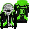 LIMITED EDITION - CUSTOM NAME FLY RACING - GREEN - FLEECE ZIP HOODIE