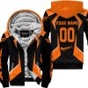 LIMITED EDITION - CUSTOM NAME FLY RACING - ORANGE - FLEECE ZIP HOODIE