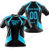 LIMITED EDITION - CUSTOM NAME FLY RACING - SKY BLUE - T-SHIRT