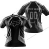LIMITED EDITION - CUSTOM NAME FOX RACING - GREY - T-SHIRT