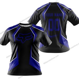 LIMITED EDITION - CUSTOM NAME FOX RACING - NAVY - T-SHIRT