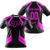 LIMITED EDITION - CUSTOM NAME FOX RACING - PINK - T-SHIRT