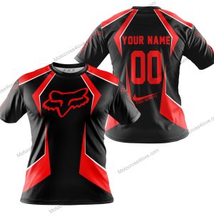 LIMITED EDITION - CUSTOM NAME FOX RACING - RED - T-SHIRT