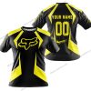 LIMITED EDITION - CUSTOM NAME FOX RACING - YELLOW - T-SHIRT