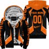 LIMITED EDITION - CUSTOM NAME HUSQVARNA - ORANGE - FLEECE ZIP HOODIE