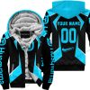 LIMITED EDITION - CUSTOM NAME HUSQVARNA - SKY BLUE - FLEECE ZIP HOODIE