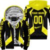 LIMITED EDITION - CUSTOM NAME HUSQVARNA - YELLOW - FLEECE ZIP HOODIE