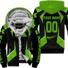 LIMITED EDITION - CUSTOM NAME KAWASAKI - GREEN - FLEECE ZIP HOODIE