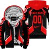 LIMITED EDITION - CUSTOM NAME YAMAHA - RED -  FLEECE ZIP HOODIE