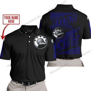 PREMIUM JUST FCKN GONNA SEND IT – CUSTOM NAME – CAN AM – NAVY BLACK - POLO SHIRT