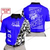PREMIUM MX - LIMITED EDITION JUST FCKN GONNA SEND IT - CUSTOM NAME - FOX RACING - BLUE - POLO SHIRT