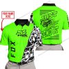 PREMIUM MX - LIMITED EDITION JUST FCKN GONNA SEND IT - CUSTOM NAME - FOX RACING - GREEN - POLO SHIRT