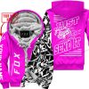 PREMIUM MX - LIMITED EDITION JUST FCKN GONNA SEND IT - CUSTOM NAME - FOX RACING - PINK - FLEECE ZIP HOOODIE