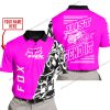 PREMIUM MX - LIMITED EDITION JUST FCKN GONNA SEND IT - CUSTOM NAME - FOX RACING - PINK - POLO SHIRT
