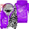 PREMIUM MX - LIMITED EDITION JUST FCKN GONNA SEND IT - CUSTOM NAME - FOX RACING - PURPLE - FLEECE ZIP HOOODIE