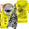 PREMIUM MX - LIMITED EDITION JUST FCKN GONNA SEND IT - CUSTOM NAME - FOX RACING - YELLOW - FLEECE ZIP HOOODIE