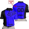 PREMIUM MX - CUSTOM NAME - FOX RACING - BLUE - POLO