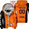 PREMIUM MX - CUSTOM NAME - FOX RACING - ORANGE - FLEECE ZIP HOODIE
