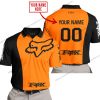 PREMIUM MX - CUSTOM NAME - FOX RACING - ORANGE - POLO