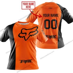 PREMIUM MX - CUSTOM NAME - FOX RACING - ORANGE - T-SHIRT