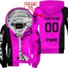 PREMIUM MX - CUSTOM NAME - FOX RACING - PINK  - FLEECE ZIP HOODIE