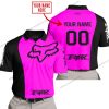 PREMIUM MX - CUSTOM NAME - FOX RACING - PINK  - POLO