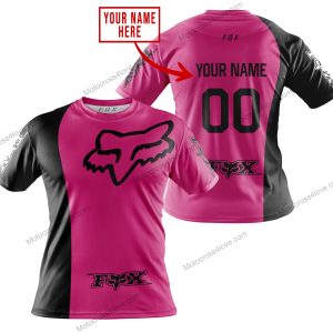 PREMIUM MX - CUSTOM NAME - FOX RACING - PINK 1 - T-SHIRT