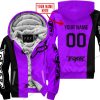 PREMIUM MX - CUSTOM NAME - FOX RACING - PURPLE - FLEECE ZIP HOODIE