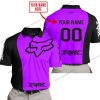 PREMIUM MX - CUSTOM NAME - FOX RACING - PURPLE - POLO