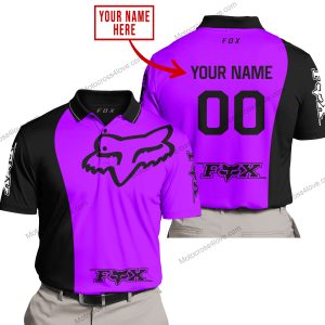 PREMIUM MX - CUSTOM NAME - FOX RACING - PURPLE - POLO
