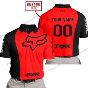 PREMIUM MX - CUSTOM NAME - FOX RACING - RED - POLO