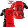 PREMIUM MX - CUSTOM NAME - FOX RACING - RED - T-SHIRT