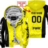 PREMIUM MX - CUSTOM NAME - FOX RACING - YELLOW - FLEECE ZIP HOODIE