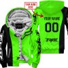 PREMIUM MX - CUSTOM NAME - FOX RACING - GREEN - FLEECE ZIP HOODIE