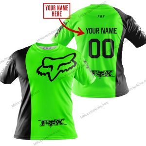 PREMIUM MX - CUSTOM NAME - FOX RACING - GREEN - T-SHIRT