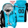 PREMIUM MX - CUSTOM NAME - FOX RACING - SKY BLUE - FLEECE ZIP HOODIE
