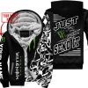 PREMIUM MX - LIMITED EDITION JUST FCKN GONNA SEND IT - CUSTOM NAME - MONSTER - BLACK - FLEECE ZIP HOOODIE